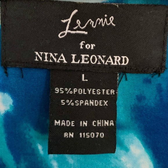 Sleeveless midi Dress size Large Blue & turquoise marbled print - Picture 9 of 11